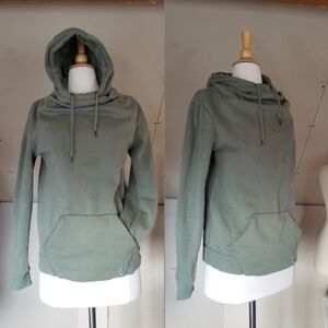 Volcom Womens Green Cowl Neck Hoodie Size Small